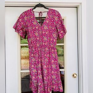 Loft Pink Floral Dress